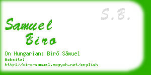 samuel biro business card