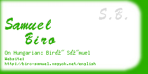 samuel biro business card